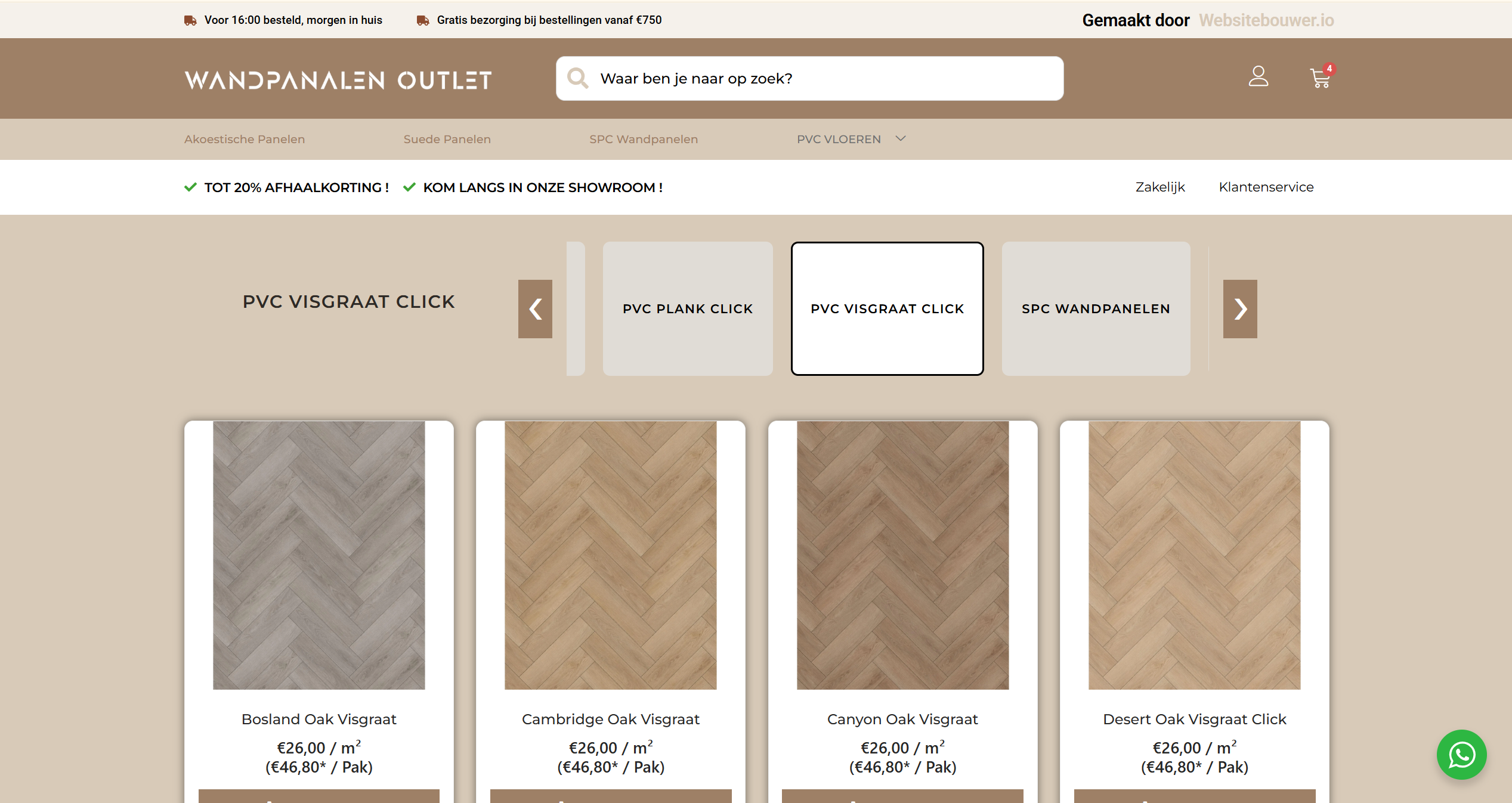 Checkout proces Wandpanelenoutlet